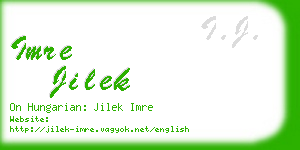 imre jilek business card